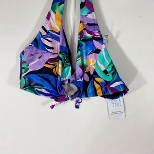 Floral Bikini Halter Top XL